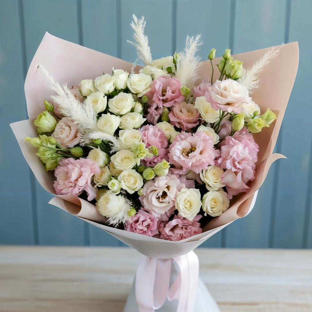 Букет цветов из: Альстромерии и Розы в Стригуны