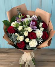 Букет цветов из:  Розы и Альстромерии в Стригуны