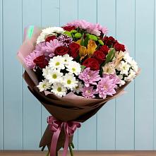 Букет цветов из:  Розы, Хризантемы и Альстромерии #REPLACE_PRED# Стригуны