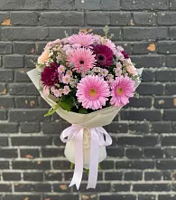 Букет цветов из:  Герберы и Хризантемы #REPLACE_PRED# Стригуны