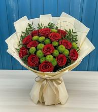 Букет цветов из:  Розы и Хризантемы в Стригуны