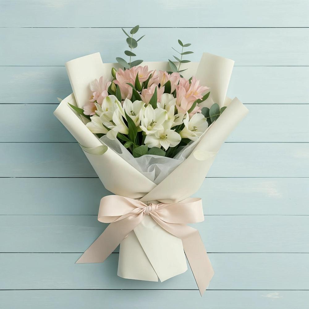 Букет цветов из: Альстромерии в Стригуны