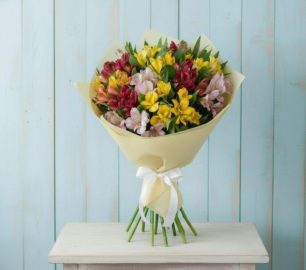 Букет цветов из: Альстромерии в Стригуны