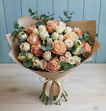 Букет цветов из:  Альстромерии и Розы в Стригуны